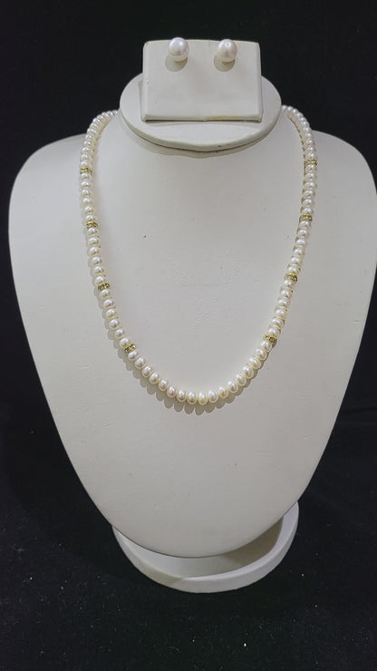 Single Layer Real Pearls Necklace