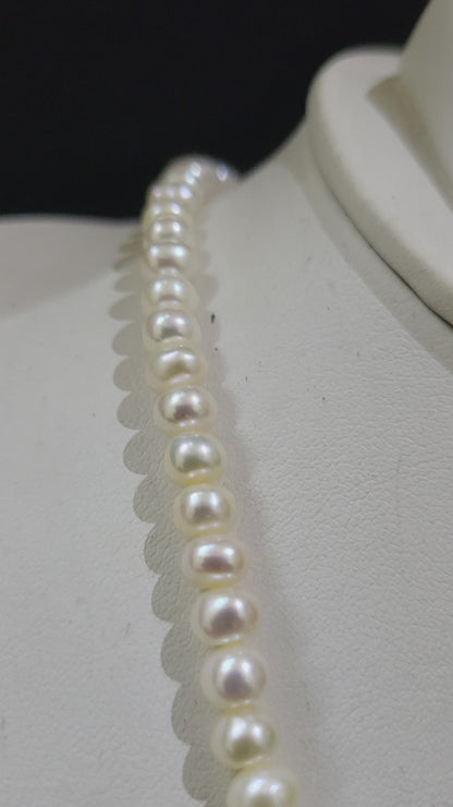 Single Layer Real Pearls Necklace | White Pearls