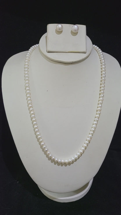 Premium Long Mala Real Pearls Necklace | White Pearls only