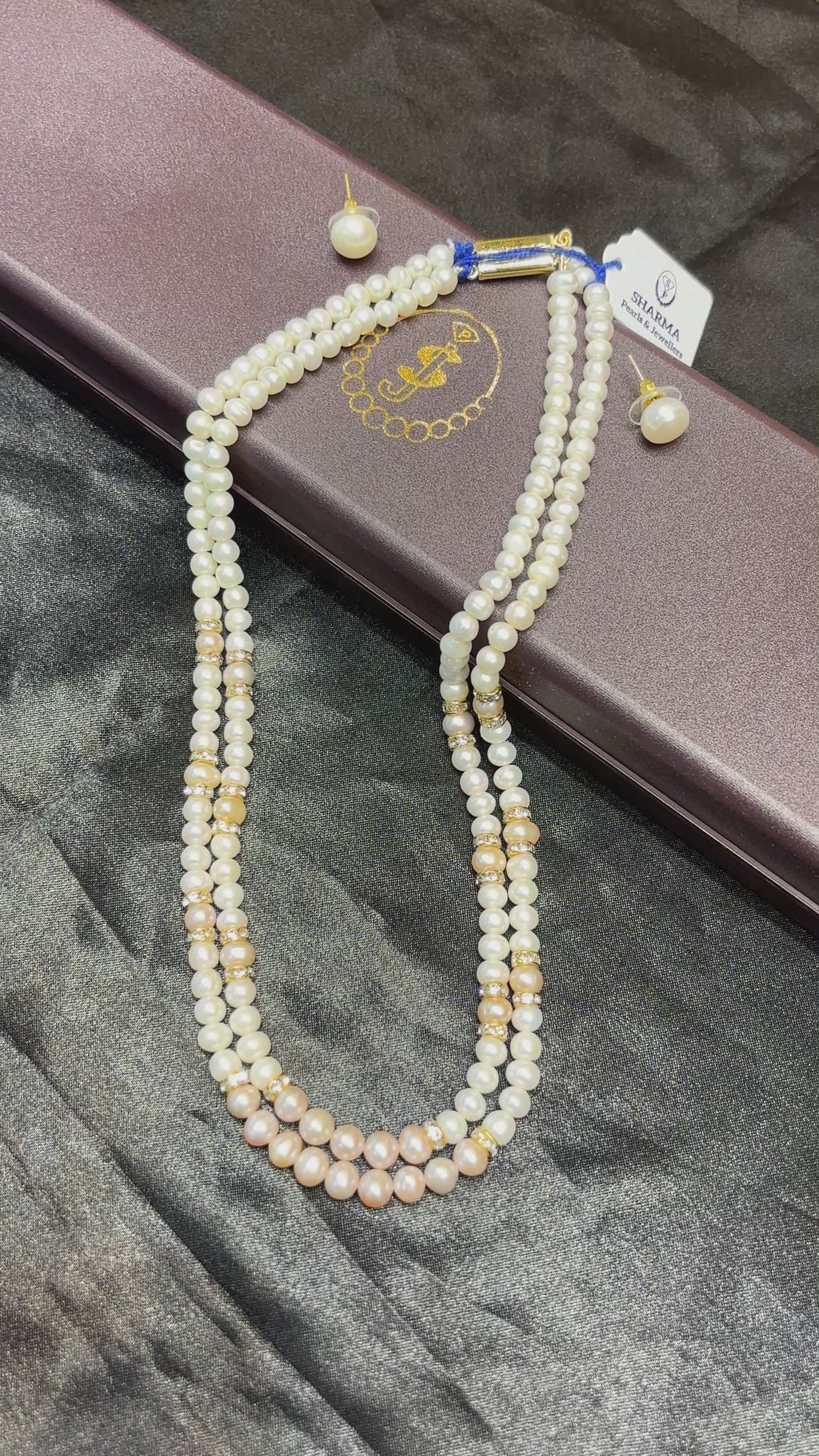 2 Layer Freshwater Rainbow Pearl Necklace Set