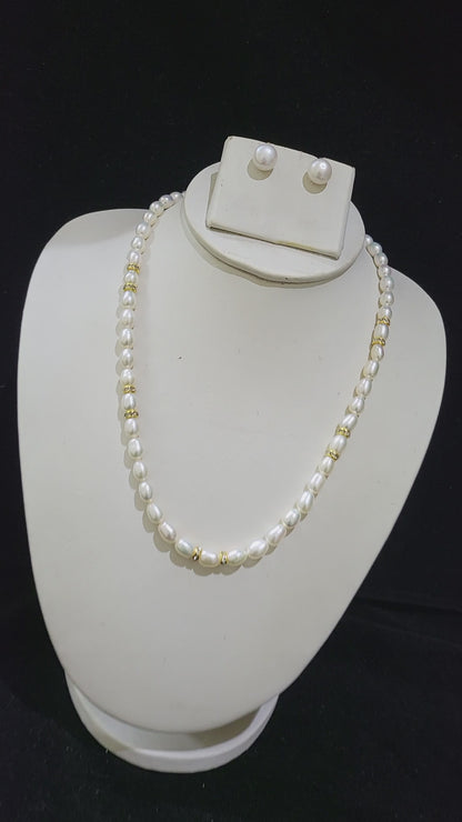 Singe Layer Real Pearls Necklace | White Pearls only