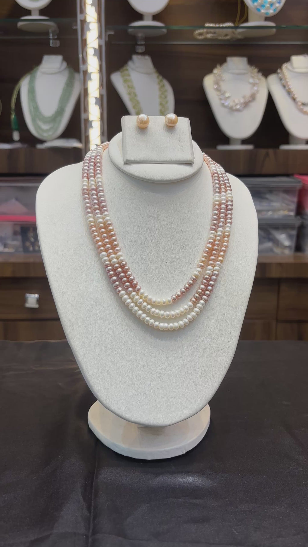 3 Layer Multicolor Freshwater Pearl Mala