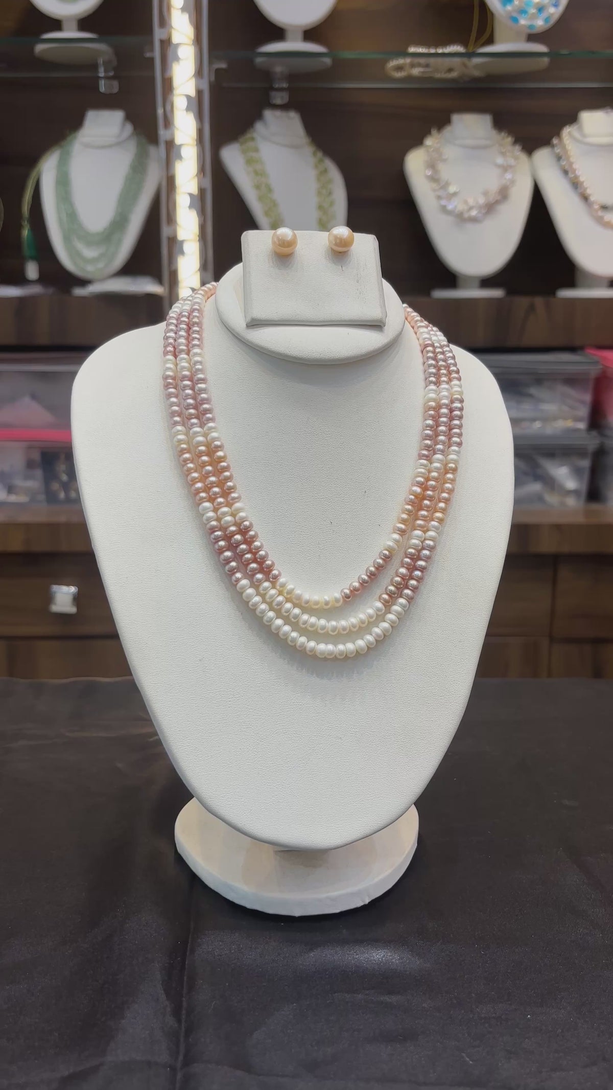3 Layer Multicolor Freshwater Pearl Mala