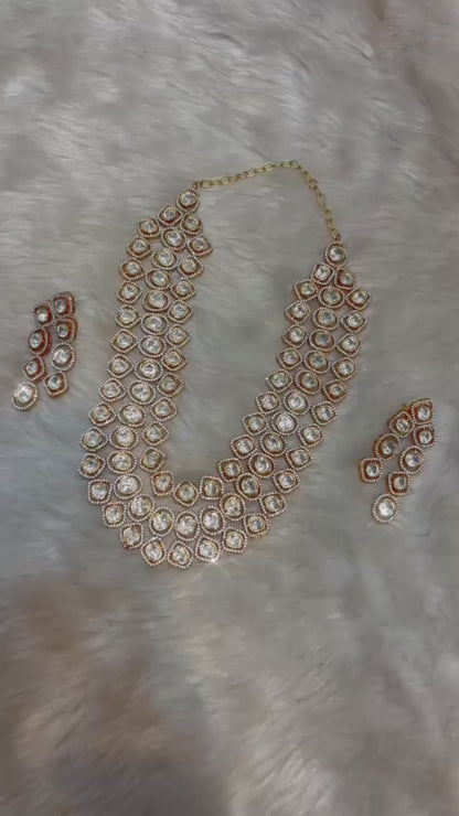 Mozonite 3-Layer Medium Length Necklace