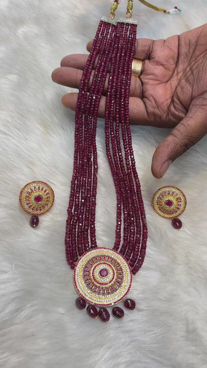 Ruby Long Haar with Earrings